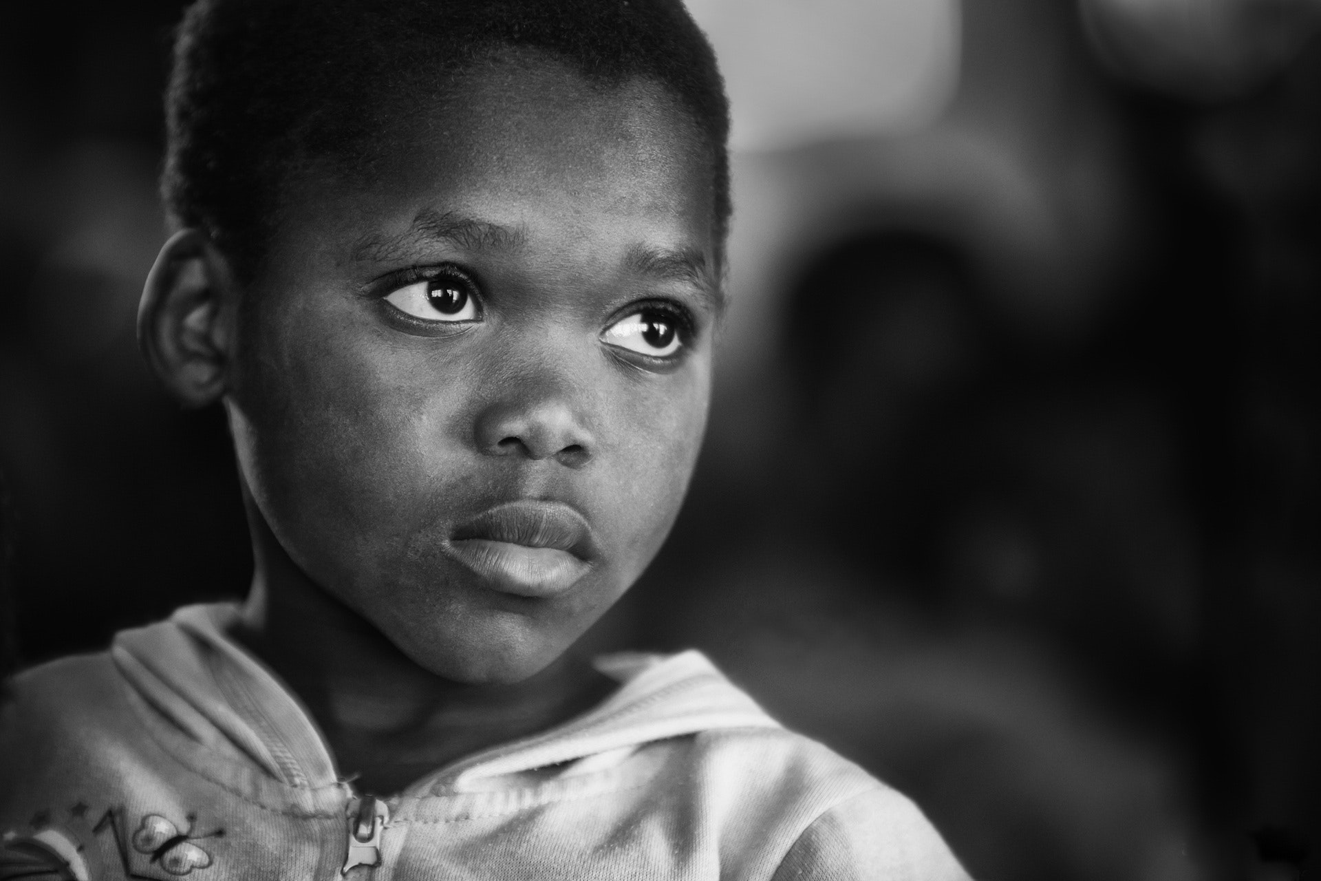 Black and white African child